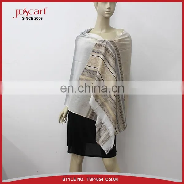 Women 100% Polyester Multicolor Pashmina Hijab Scarf photo-2