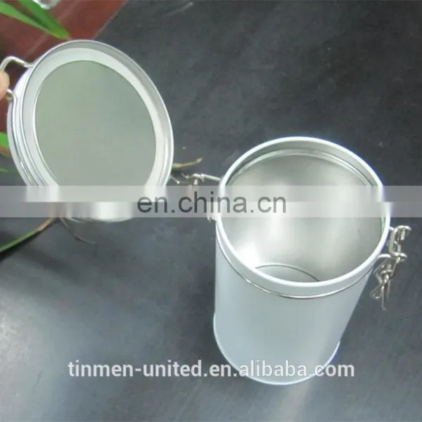 Fashion Round Tinl Canister With Metal Clip Closure photo-6