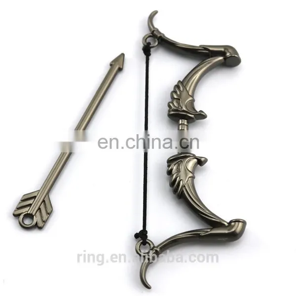Metal Bow and Arrow Set Weapon Model Legend of Zelda Weapon Jewelry photo-3