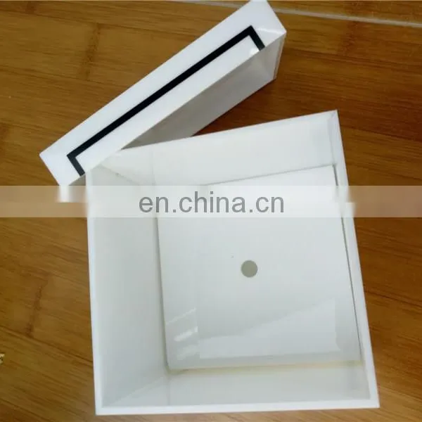 Manufacture White Custom Logo Acrylic Flower Display Box photo-2