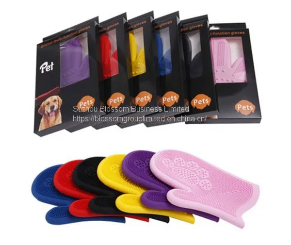 Silicone Pet Grooming Glove photo-3