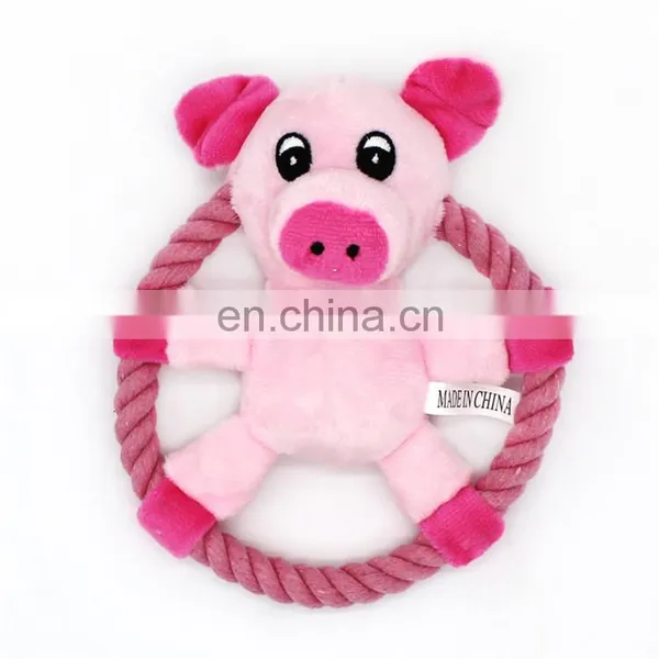 Wholesale Animal Shape Chew Stuffed Pet Dog Toy Squeaky With Cotton Rope photo-4