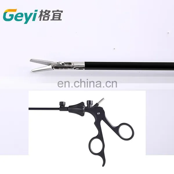 GEYI Reusable 5mm Curved Straight Scissors Laparoscopic Surgical Instruments Forceps photo-5