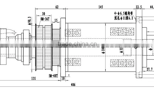 CK0625D100 mini cnc lathe machine spindle for sale