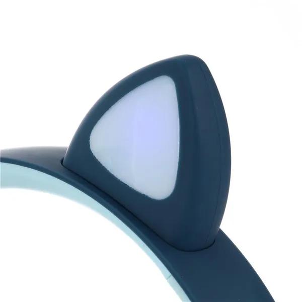 Headset Bluetooth Compatible Headset Wireless LED Girl Stereo Foldable Sports Headset Microphone Headset Cute Cat Ears photo-5