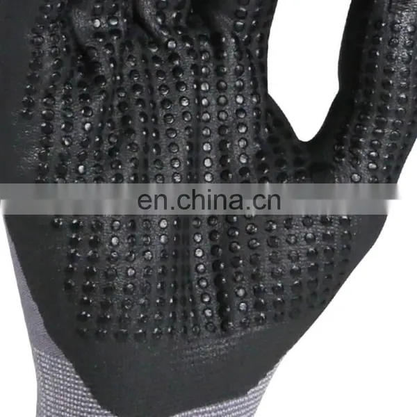 Comfortable Working Safety Full Palm Nitrile Coating With Finger Gloves for Worker Customized Size Worker photo-2