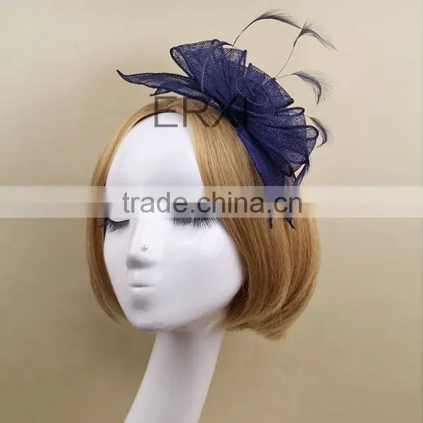 Wholesale Wedding Dress Decoration Fascinator,Feather Sinamay Fascinator