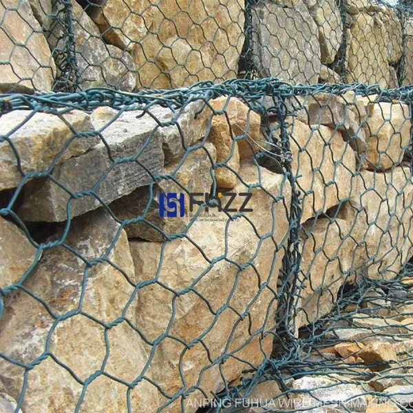 PVC Coated Galvanized Double Twisted Hexagonal Steel Wire Gabion Mesh photo-4