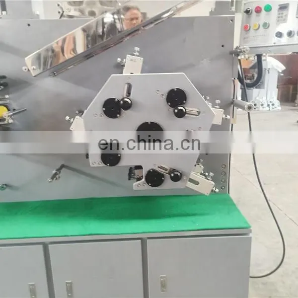 UGS42S 4 Front 2 Back Double Side Satin Label Flexo Printer, Cotton Woven Ribbon Letterpress Flexographic Printing Machine photo-3