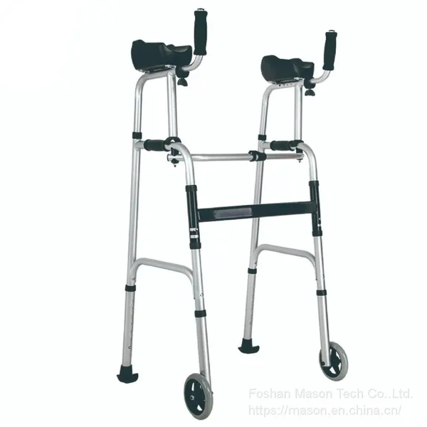 Rollator Walker Foldable Forearm Support Aluminum Walker With Wheels