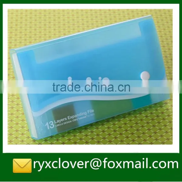 Small Clear Plastic Expandable Button File Folders photo-2