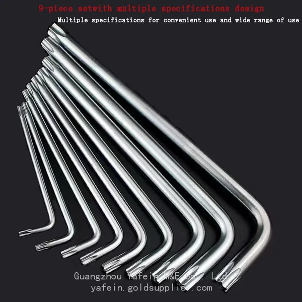 A Set of Matt Lengthened Arm Hex Wrench 9-piece Set of Plum Spanner Combination Maintenance Tools photo-5