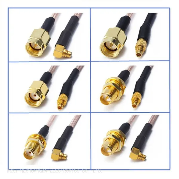 High Quality Full Brass RF Coaxial Straight SMA-J-1.5 Male Female Crimp Connector for RG316 RG174 Cable photo-2