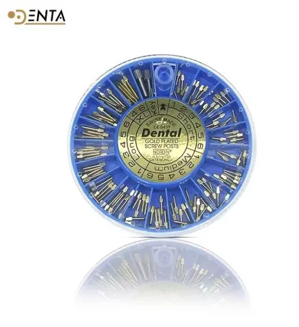 1# Gold Plated High Quality Dental Endodontic Conical Screw Post Endo Root Canal Pins Dentistry