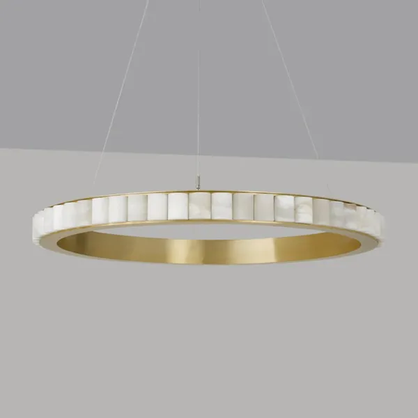 Luxury Alabaster Chandelier​ Artdecolite Natural Stone Pendant Ceiling Lighting​ photo-3