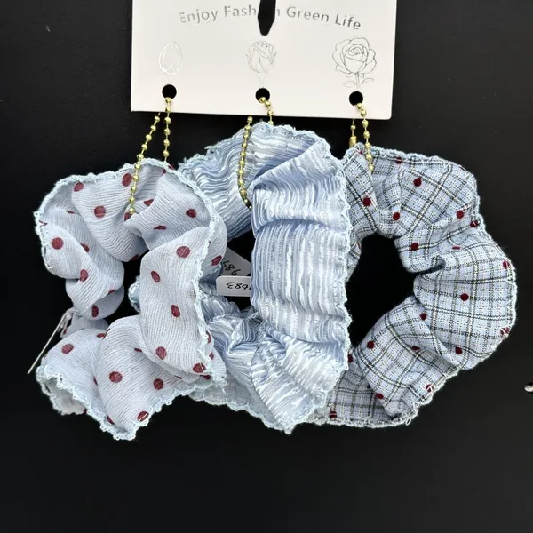 3pcs Hair Scrunchie Stes Satin Scrunchies for Women Spot Fashion Hair Ties photo-2