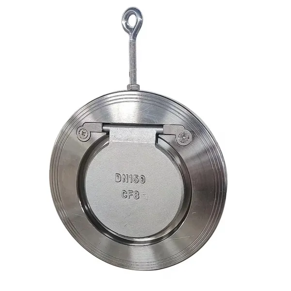 Single Disc & Double Plate Wafer Check Valve Single Flap PN10/PN16 H74W 304 316 Stainless Steel Body CF8 CF8M Round Type photo-5