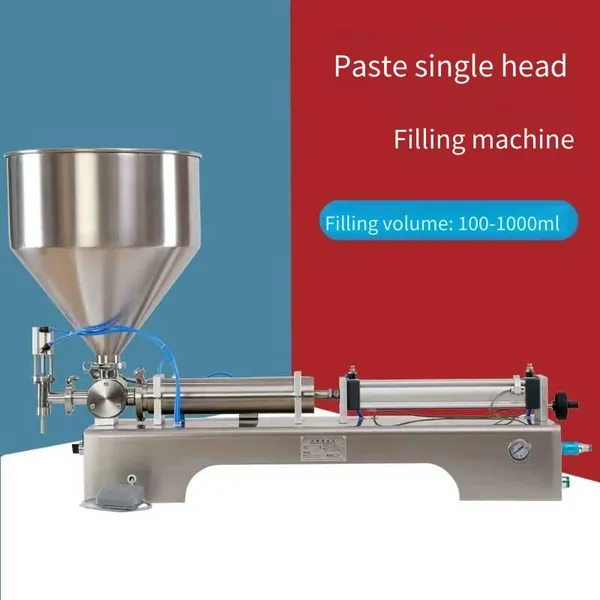 Universal Model 1000 Horizontal Pneumatic Paste Quantitative Filling Machine, Single-head Filling Machine for Honey, Sauces, and Shampoo