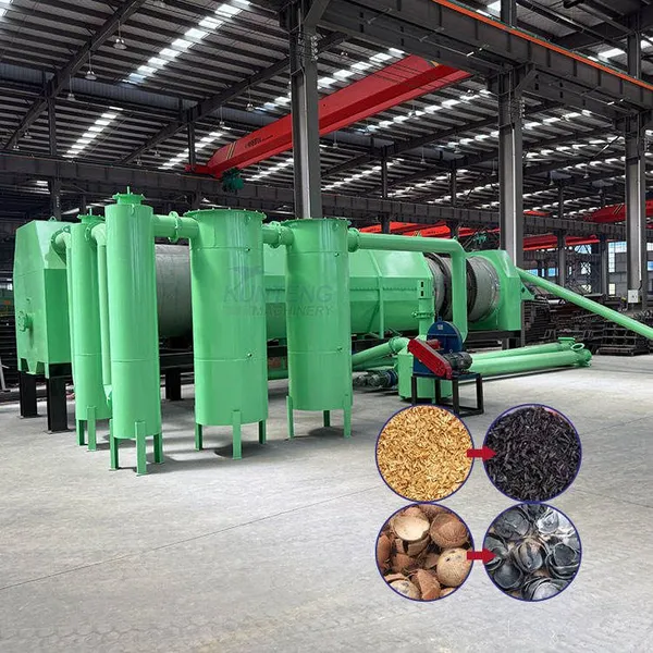 Continuous Coconut Shell Carbonization Machine Cashew Nuts Shell Pistachio Shell Charcoal Making Machine EPC