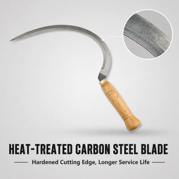 Sugarcane Harvesting Sickle Curved Steel Blade Cutting Tool For Sugar Cane Crop Collection Farm Worker Hand Use Daily Outdoors photo-4