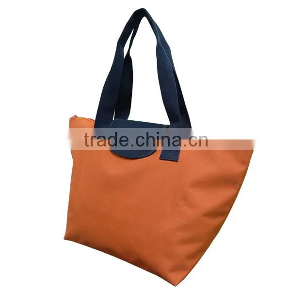 Orange Polyester Folding/Foldable Shopping Bag photo-5