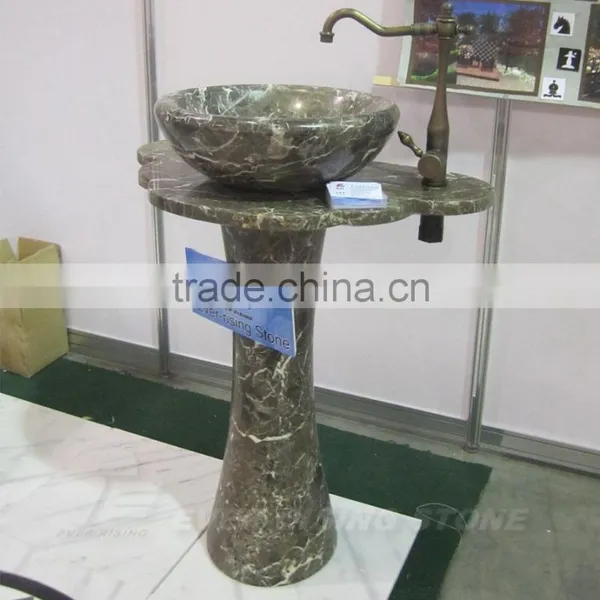China Emperador Light Marble Vanity Sink