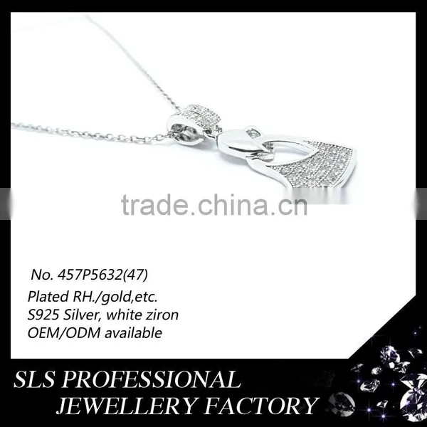 2014 Fashion 2 Heart Design 925 Silver Heart Pendant Jewelry Peace Sign Pendant for Girls and Best Friends ' Pendant photo-2