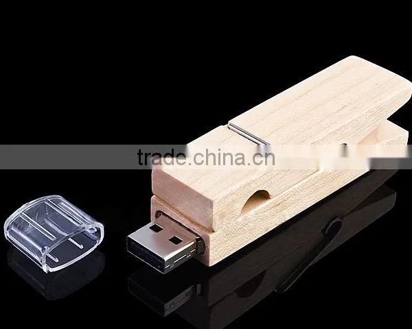 Wholesale 16gb Clip USB Stick Wood With Case photo-3