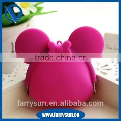 2015 Colorful Mickey Mouse Shape Silicon Rubber Coin Purses/plastic Squeeze Coin Purse photo-3