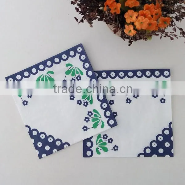 op Quality Full Color Logo Printing White Paper Napkin photo-4