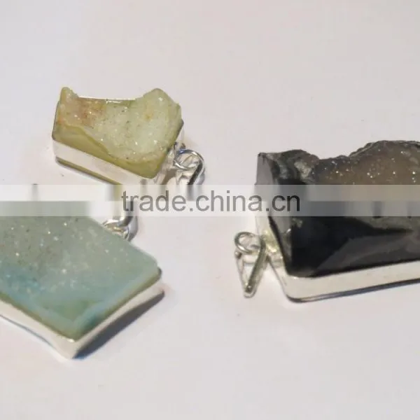 Druzy Raw Stone Pendant photo-3
