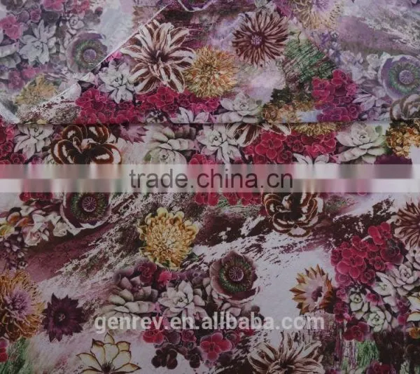Polyester Chiffon Fabric Different Types Flower Designs of Fabric Printed Fabrics photo-4