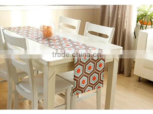 Nice Handmade Heat Transfer Printing Geometric Figure Table Runners photo-4
