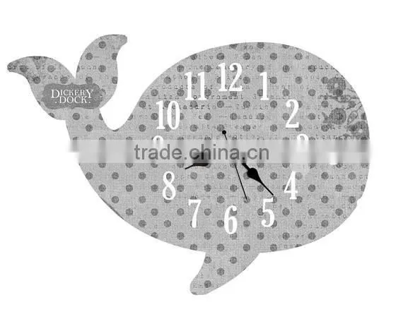 2015 Newest Whale Style Wooden Wall Clock photo-3