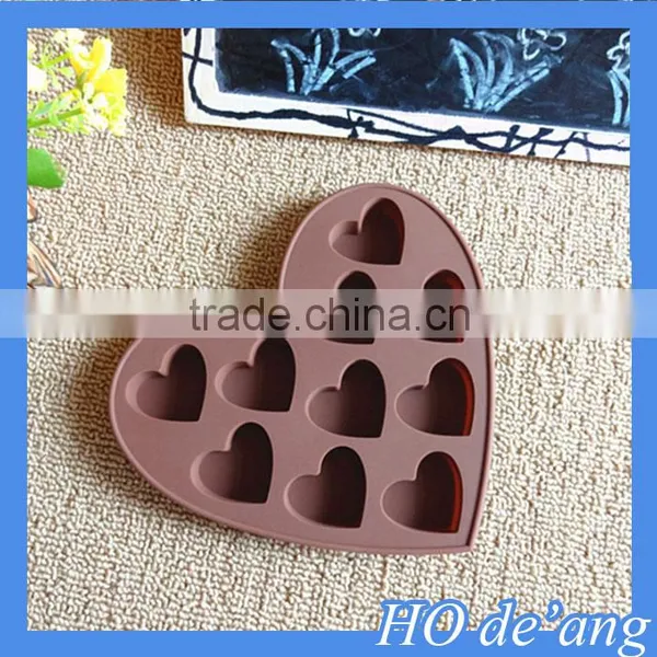 Hogift 10 Heart-shaped Chocolate DIY Mold Baking Cake Molds photo-2