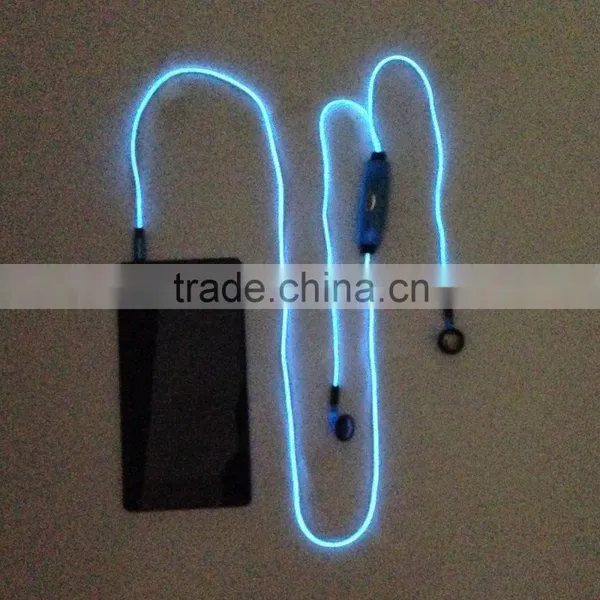 Mobile Phone Accessory Light EL Long Wire Earphone With Microphone photo-5