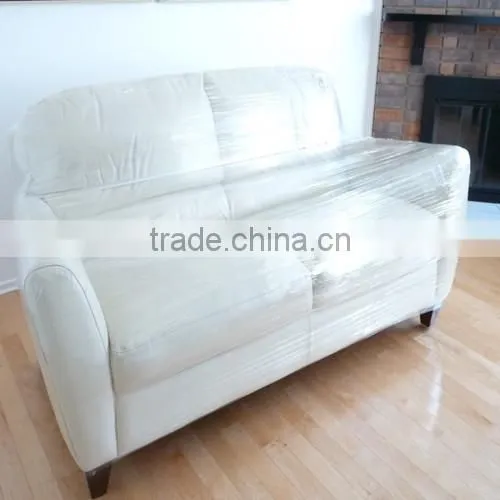 140" x 45" 1 Mil Plastic Furniture Cover - 106" Sofa or Couch