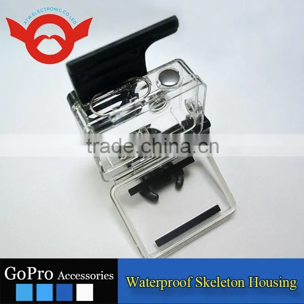 35m Waterproof Skeleton Housing (100% Testing) for Gopro Hero 4,for Xiaomi Action Camera photo-4