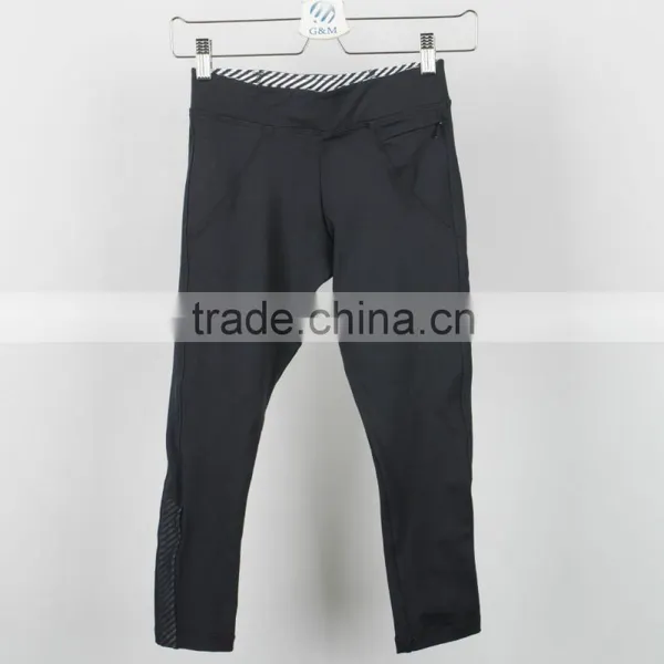 (Trade Assurance) New Arrival Black Sport Pants Yoga Fitness Leggings for Women