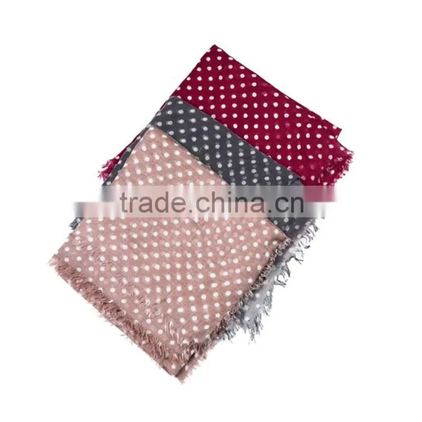 Dot Print With Fringer Men's Scarf photo-2