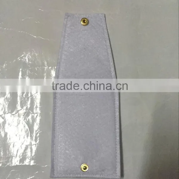 Custom Printed Grey Felt Button Pouch Snap Bag,jewel Pouches Bags photo-5