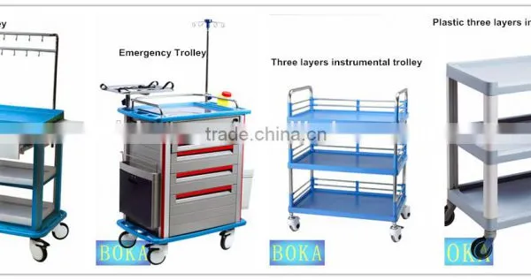 Medical Cheap Plastic Drawer Trolley With Wheels for Sale photo-4