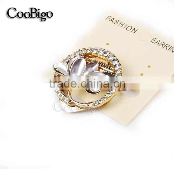 Fashion Jewelry Charming Jasmine Flower MC STONE Women Brooches Pin Gift Corsage Dresses Hijab Scarf Apparel Accessories photo-3