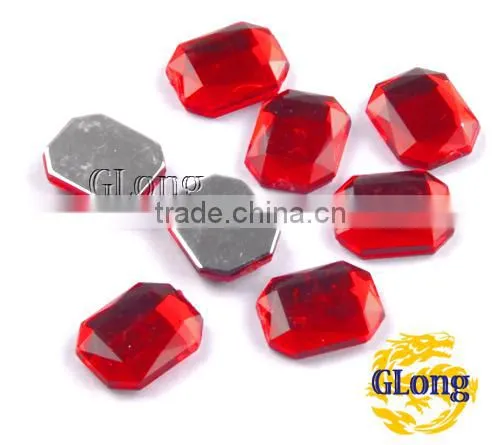 8*10mm Acrylic Flat Back Octagon Mix Color Bling Rhinestone & Crystal For Stylish Bags Garment Shoes #GY010-10P(Mix-s) photo-2