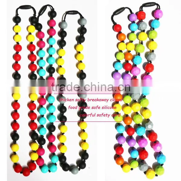 BPA Free Silicone Glow In the Dark Bead Necklace photo-5