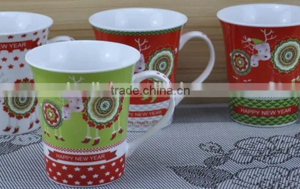 11OZ Love Valentine's Day Design Full Decal Print Coffee Cups, Shiny Surface Porcelain Mug, KL5004-11027 photo-3