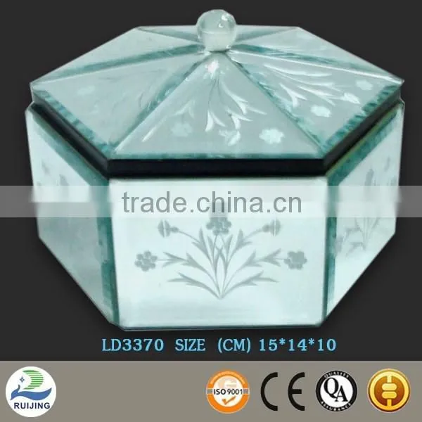 Modern Mirror Box With Rhinestones
