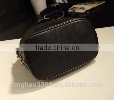 European Style Fashion Backpack Cool Lady Black Backpack High Quality PU Backpack photo-3