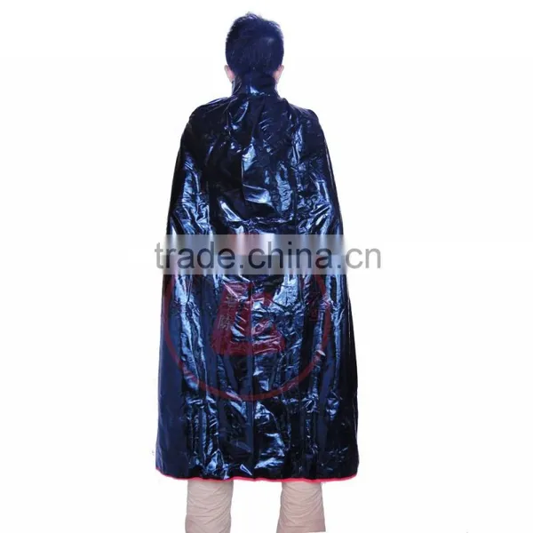 Halloween Party Sexy Mens Cape Coat Long Black Plastic Cape Vampire Cape photo-5