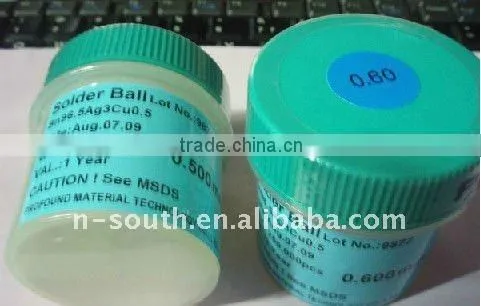BGA Solder Balling Reballing Balls 0.60 mm 250K Pc/BOTTLE Lead Free
